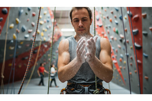 Man clapping hands covered in white, a Sports & Recreation Photo by Igor Tichonow
