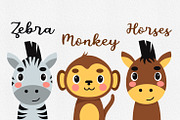 Cute Animals Portrait Illustration 1, an Animal Illustration by Vectorheroes (Thumbnail 3 of 9)