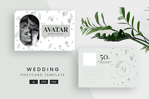 Wedding Post Card Template