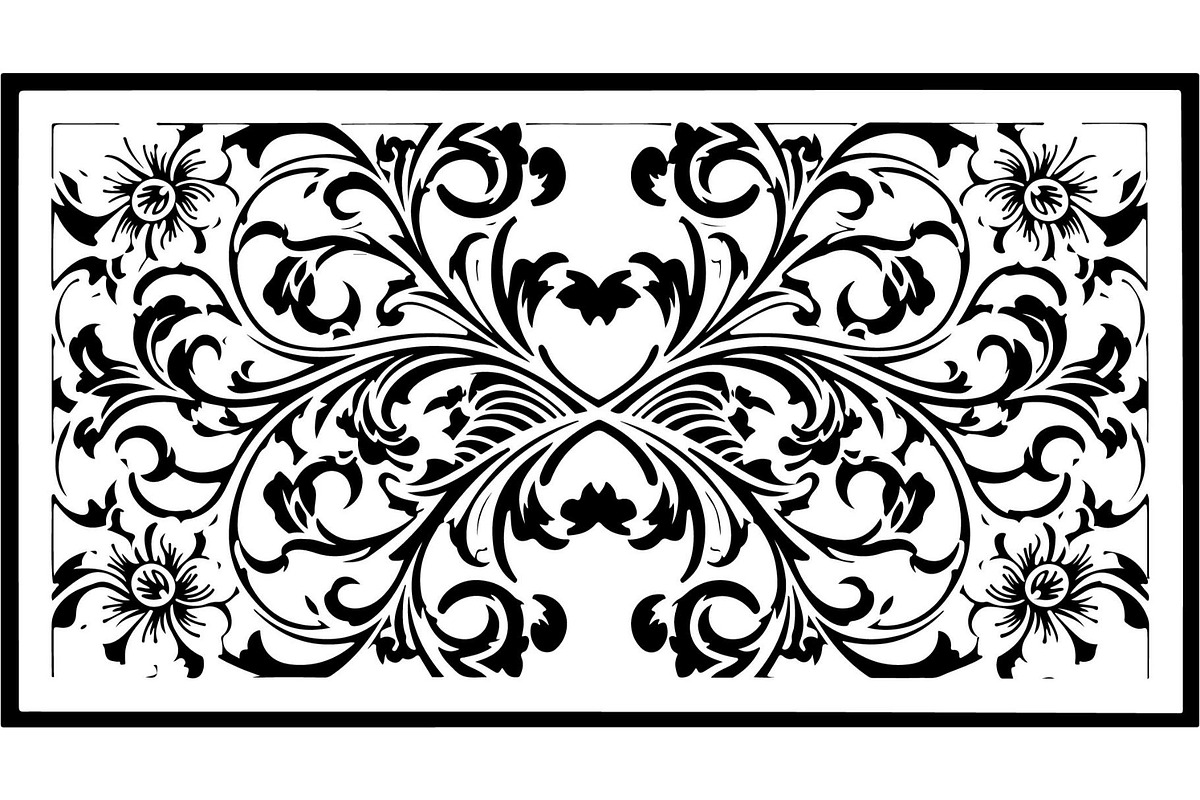 Vintage Ornamental Panel Frame, a Decorative Illustration by Designer_Momina (Photo 12 of 21)
