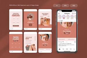 Skincare - Instagram Post, a Resume Template by Izdihaar_Studio