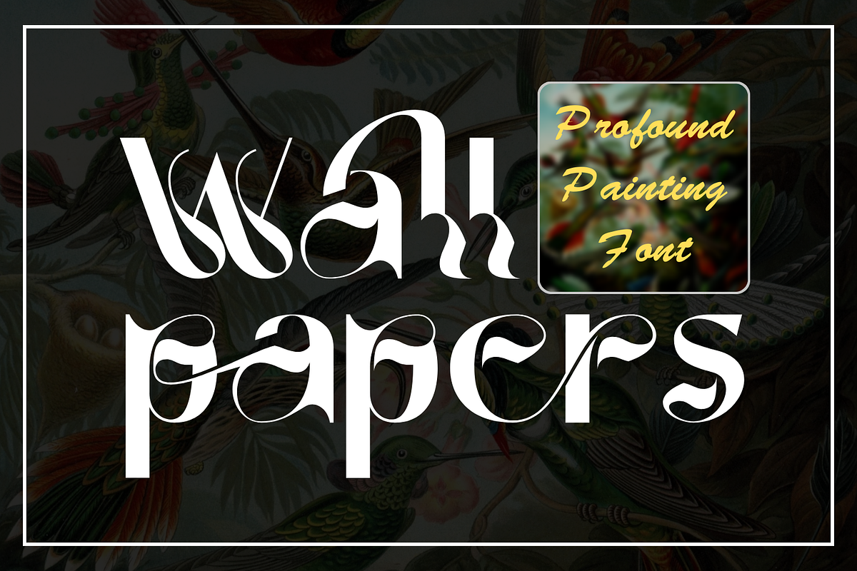Profound Painting - Ligatures Font, a Sans Serif Font by 177Studio (Photo 2 of 8)