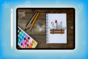 Build House Modern Christmas Brushes