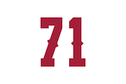 Strong Side Numeral Set, a Serif Font by Port Design Company (Thumbnail 5 of 7)