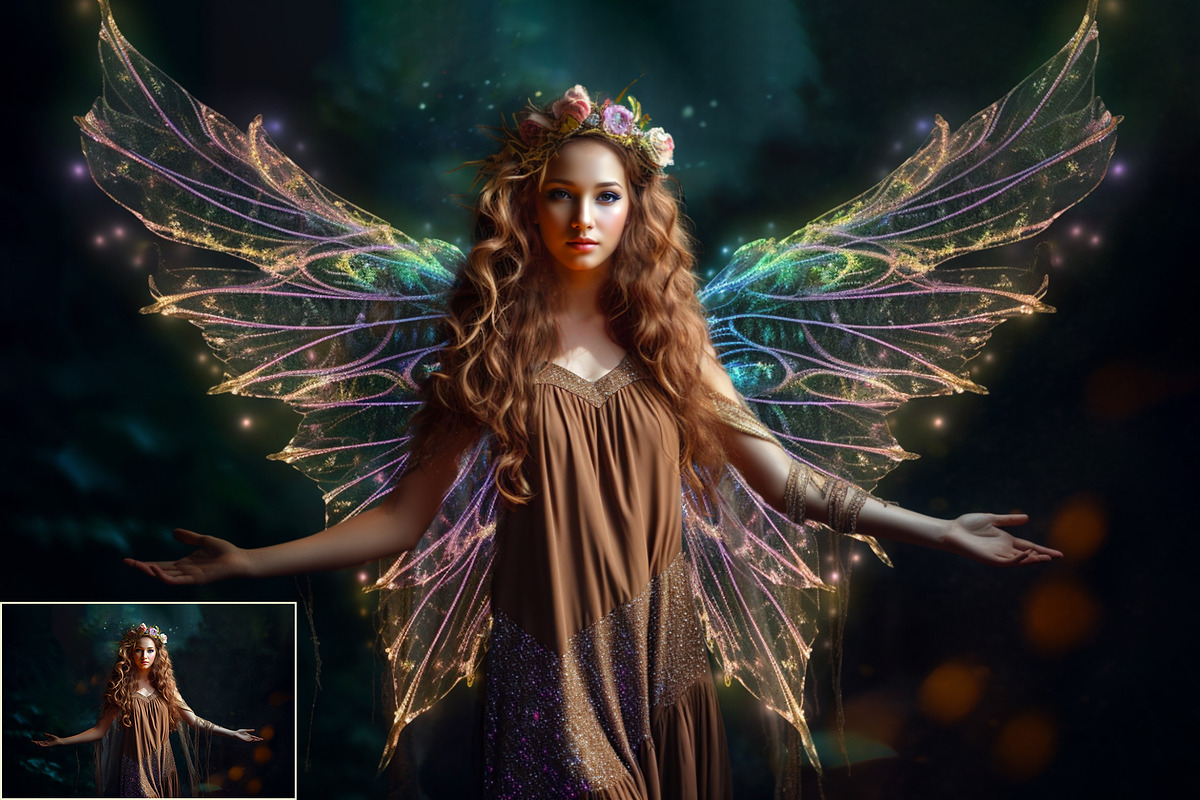 Colorful Fairy Wings, a Texture Graphic by HappyNews (Photo 6 of 10)