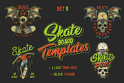Skateboard templates, a Poster Template by DGIM studio (Thumbnail 1 of 7)