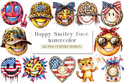 Happy Smiley Face Leopard 4th of, a Seasonal Illustration by DreamArtGraphic (Thumbnail 1 of 4)