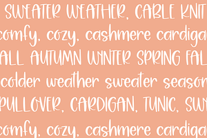 Cozy Sweater, Cute Handwritten Font