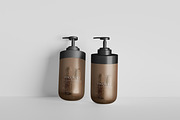 Amber Dispenser Bottle Mockup Bundle, a Packaging Mockup by kebunmockup (Thumbnail 4 of 5)