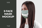 5 Mockups Face Mask, a Mask Mockup by Grow Design Craft Studio (Thumbnail 1 of 7)