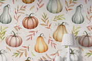 Autumn Pumpkins Seamless Pattern, a Pattern Graphic by Kreeya Art Shop (Thumbnail 6 of 13)