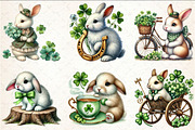 Vintage St Patrick's Day Bunnies, a Seasonal Illustration by Rose Art (Thumbnail 3 of 4)