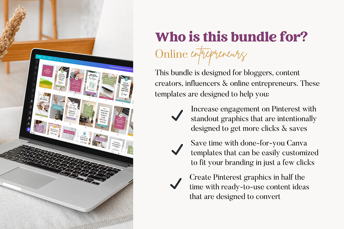 Pinterest Blogger Templates Canva, a Social Media Template by Fallon Gerst (Photo 6 of 7)