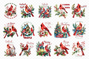 Cardinal Christmas PNG Bundle, a Graphic by CraftlabSVG (Thumbnail 2 of 15)