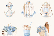 Coastal Lake Nautical Clipart Bundle, an Object Illustration by BusyDaydesign (Thumbnail 6 of 9)