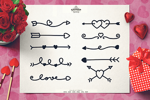 Valentine Arrows SVG - Cupid Arrow