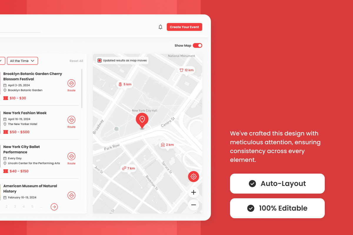 Evolvea - Event Booking Dashboard, an UI Kit Template by twinstd (Photo 3 of 5)