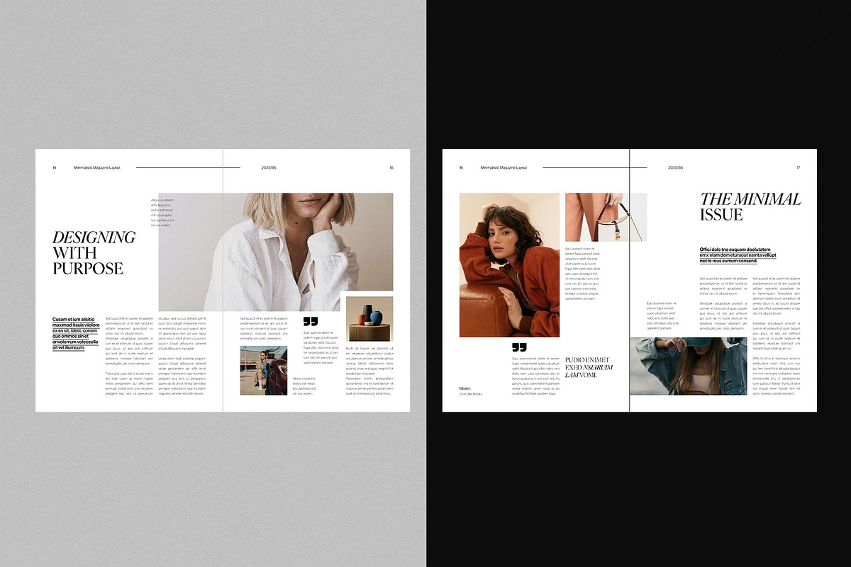 Minimalistic Magazine Template, a Magazine Template by DesignCrest (Photo 5 of 18)