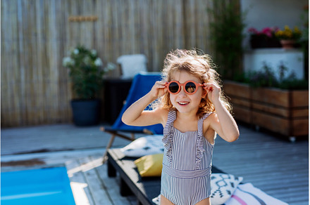 Portrait of little girl in swimsuit, a Sports & Recreation Photo by HalfPoint