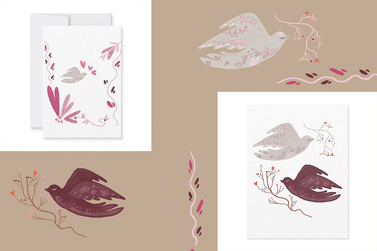 Valentine’s Day Folk Clipart, a Seasonal Illustration by FaliushViktoriaArtist (Photo 7 of 11)