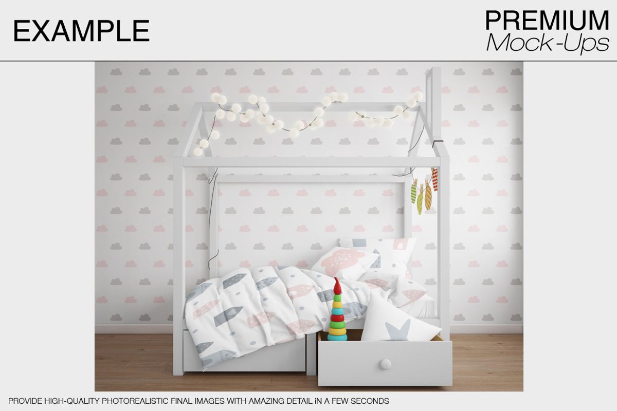 Kids Room and Bedding Mockups, a Product Mockup by mock-ups (Photo 8 of 16)