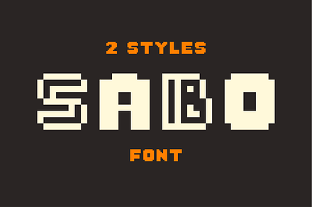 Sabo Pixel Font, a Font by Philippe Moesch