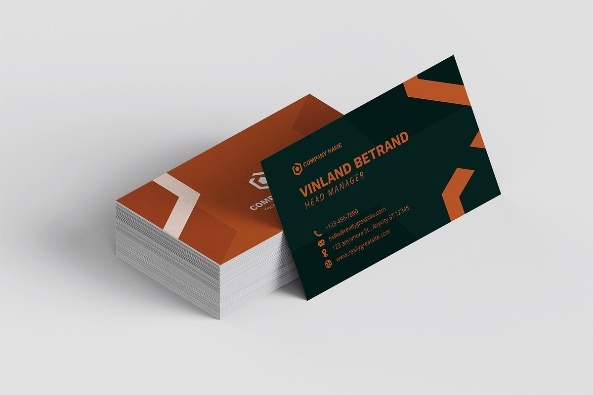 Professional Geometric Business Card, a Business Card Template by Artnivora.Std