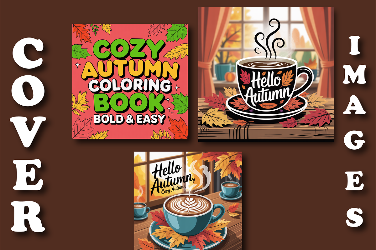 Cozy Autumn Coloring Book for Kids, a Seasonal Illustration by Design Zone (Photo 2 of 5)