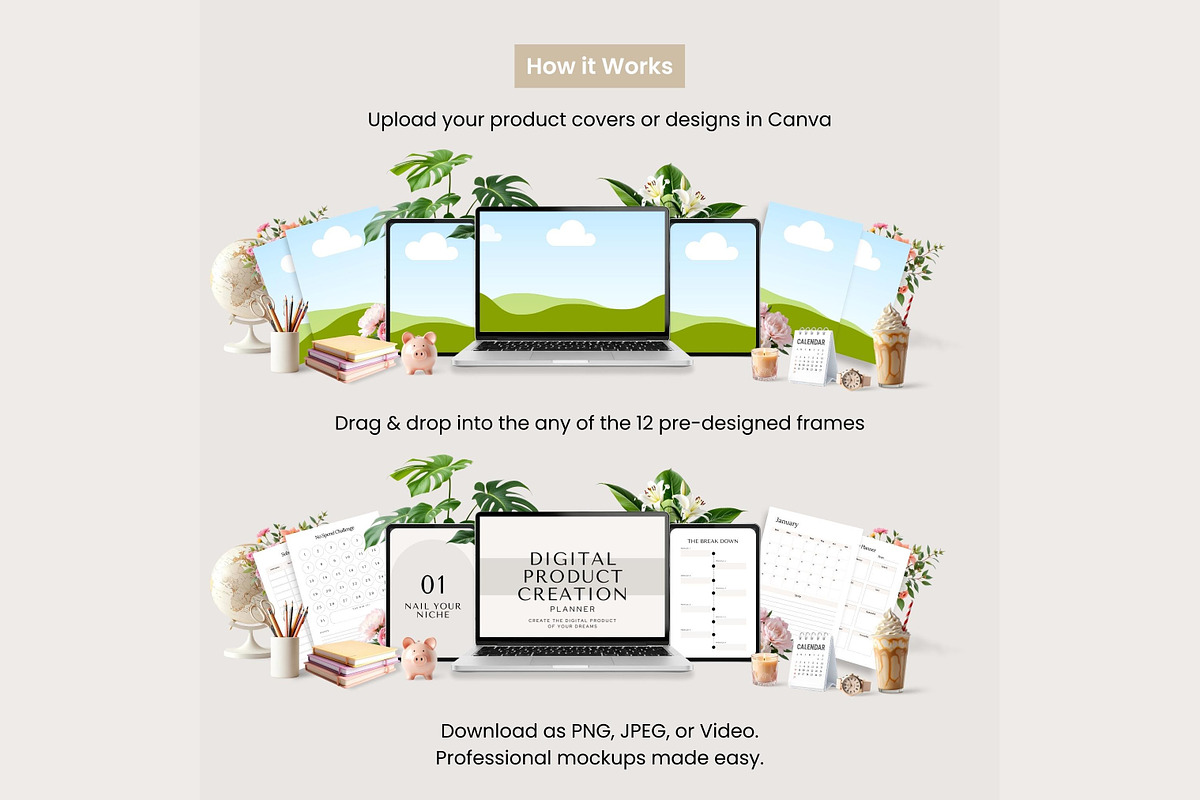 Canva Mockup Scene Creator, an iPad Mockup by Hayley's Digital Hub (Photo 2 of 8)