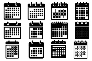Calendar icon illustrations, a Technology Illustration by balal