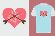 Broken Heart T Shirt Design, a Print Template by Active Designers (Thumbnail 4 of 6)