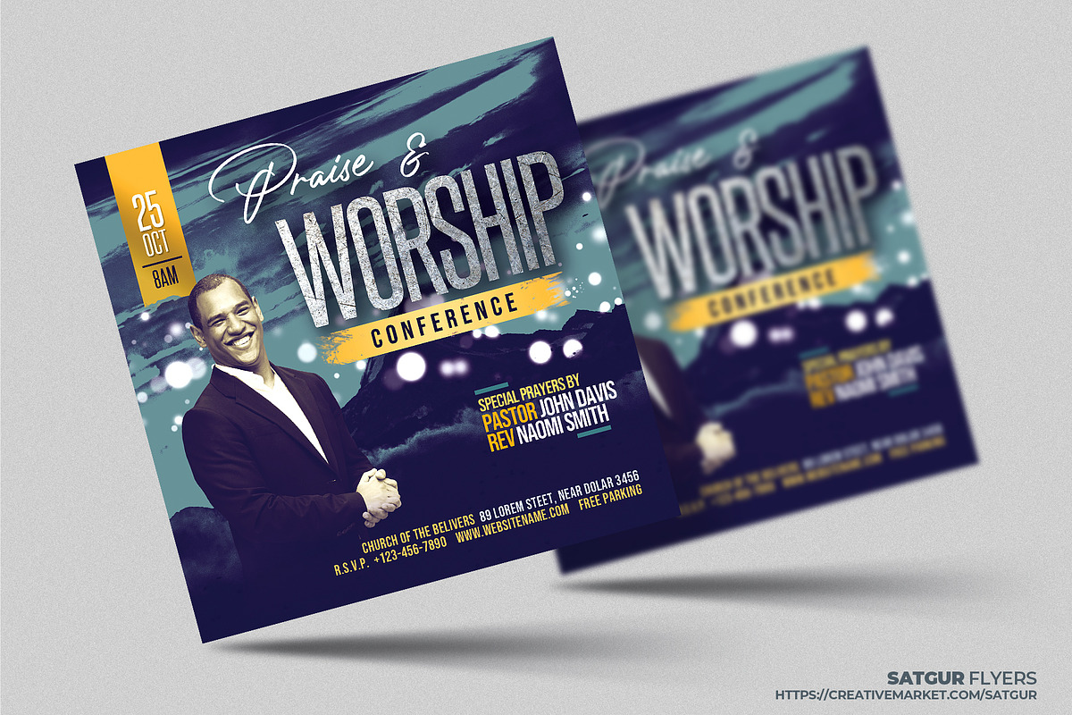 Church Conference Flyer Template, a Flyer Template by Satgur Graphic Design (Photo 2 of 5)