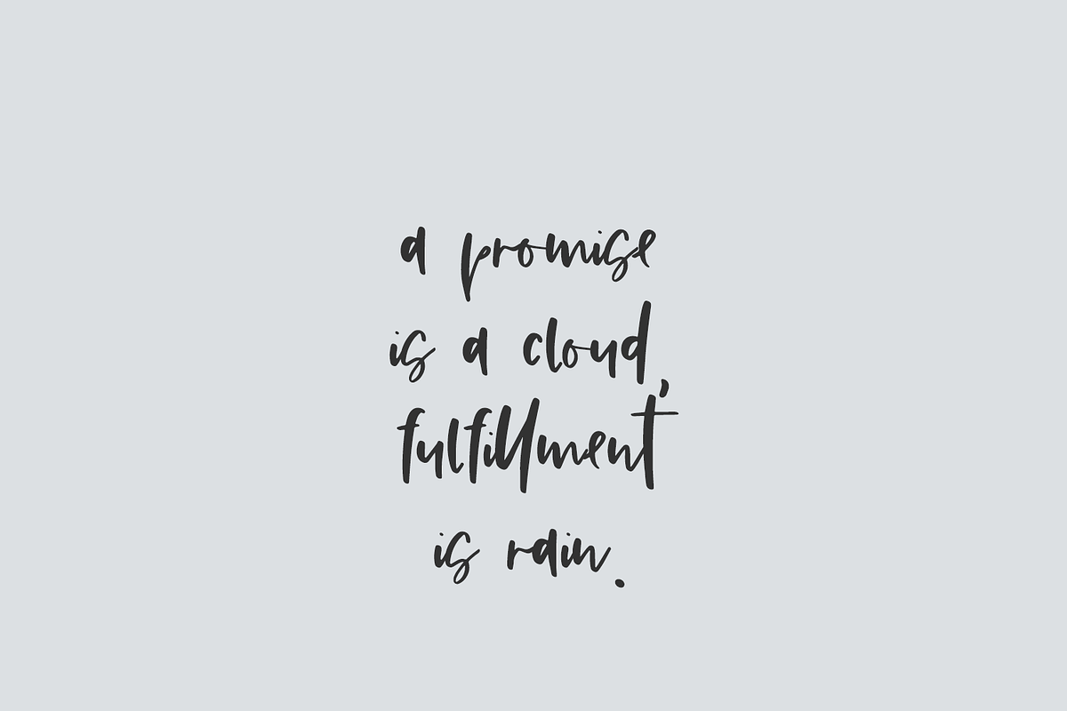 Promise Script, a Script Font by Beck McCormick