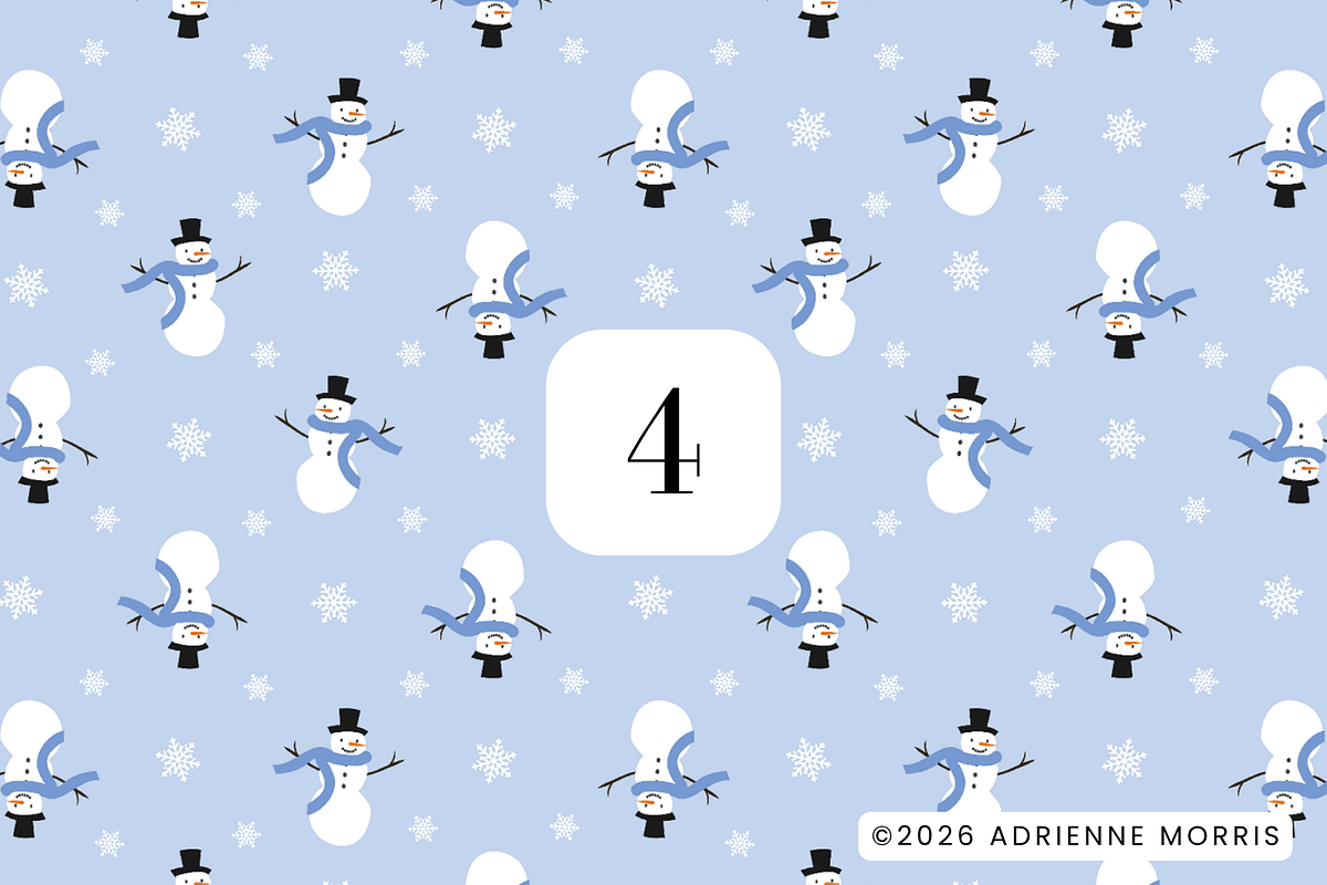 8 Cute Christmas Seamless Patterns, a Pattern Graphic by Adrienne Morris (Photo 5 of 9)