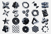 Abstract Chrome 3D Icon Set, an Object 3D Model by Eklip Studio (Thumbnail 4 of 6)