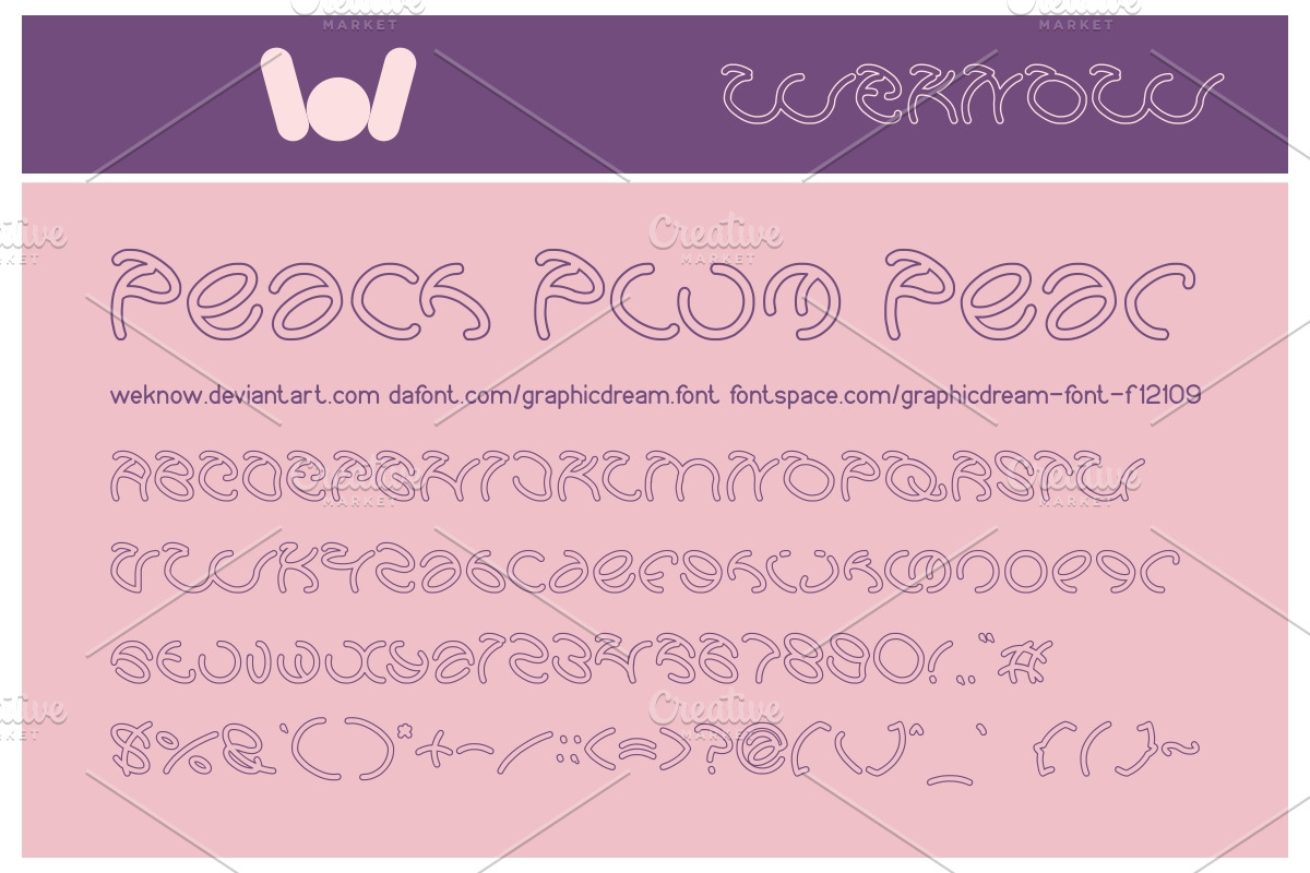 Graphic Dream font preview 4