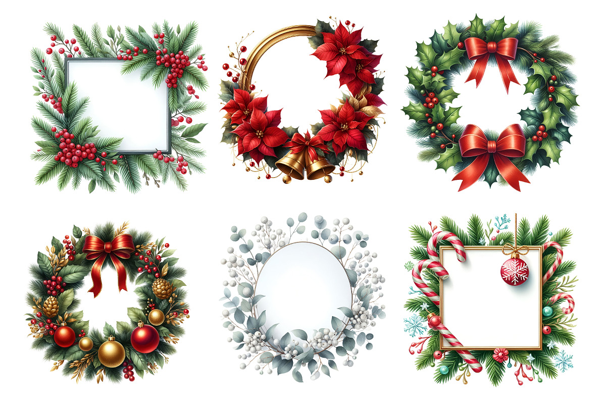 Christmas Frames Clipart, an Illustration by Designworld (Photo 4 of 5)
