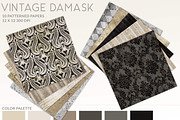 Vintage Damask Worn Digital Paper, a Pattern Graphic by Posh Papers & Patterns (Thumbnail 7 of 9)
