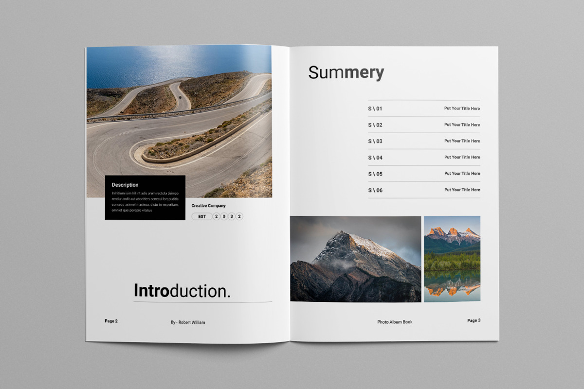Photo Book Layout | Canva, a Brochure Template by Pixelpick (Photo 2 of 9)
