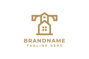 Letter T Home Luxury Logo, a Branding & Logo Template by Pray Art Design Studio