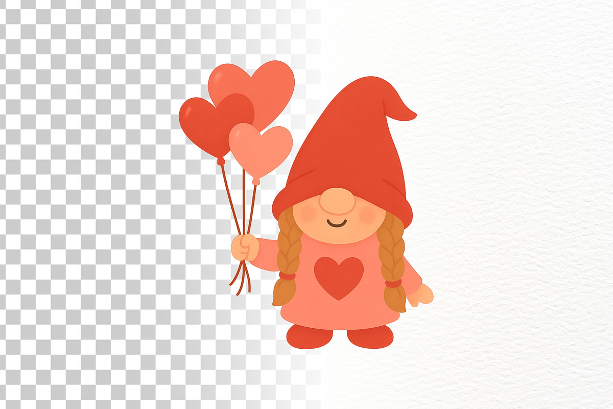 Valentine Gnome Clipart Set, a Seasonal Illustration by Nicolle's Colorful Art (Photo 5 of 6)