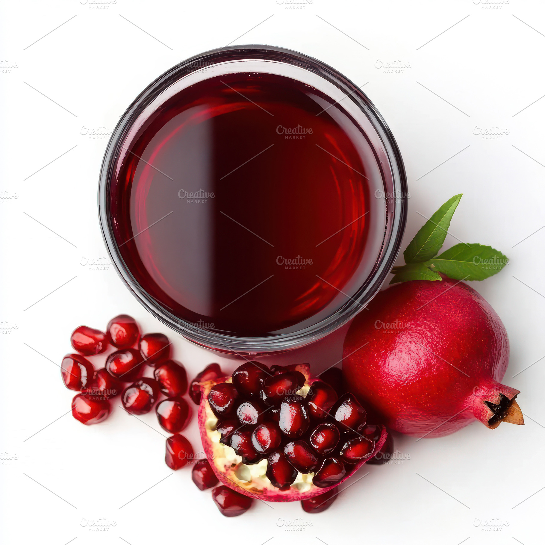 Pomegranate juice seeds and fruit he, a Food & Drink Photo by Pixeness Studio