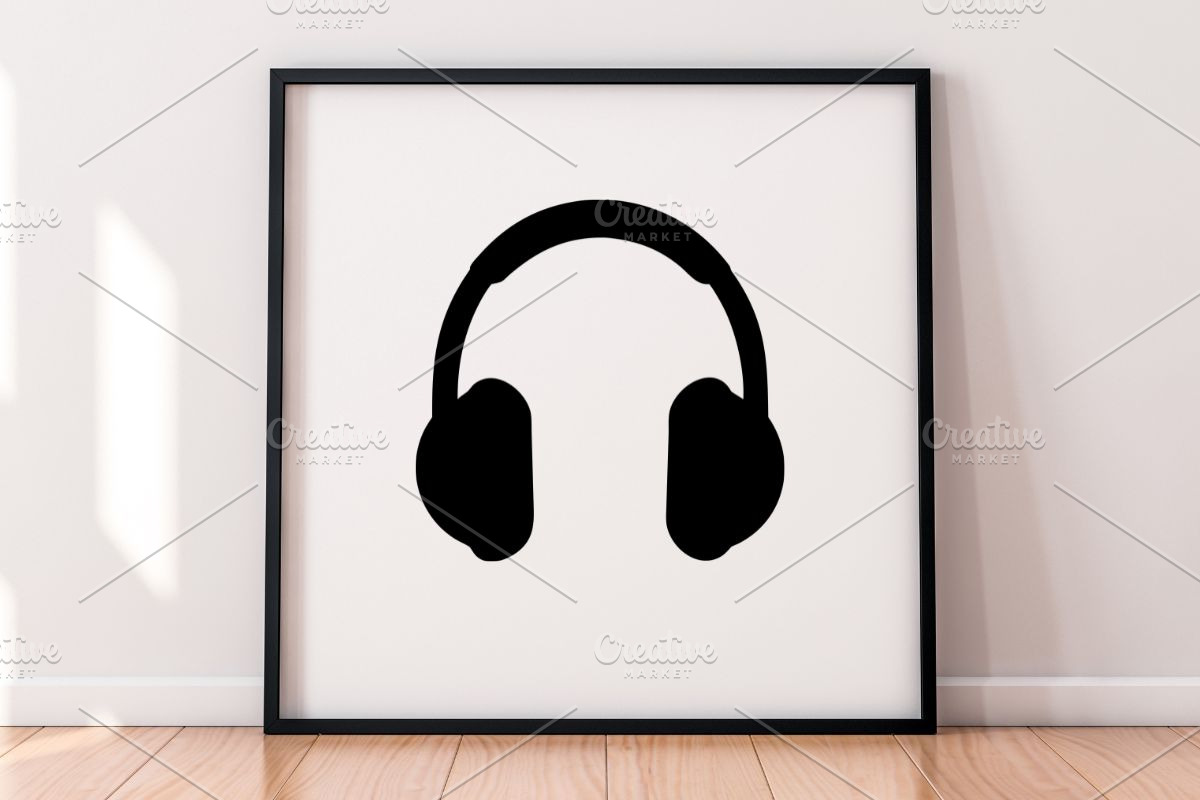 Headphone Silhouette SVG, a Technology Illustration by newminddesign (Photo 9 of 10)