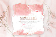 Rose Gold Geometric Watercolor, an Illustration by Essem Creatives (Thumbnail 1 of 6)