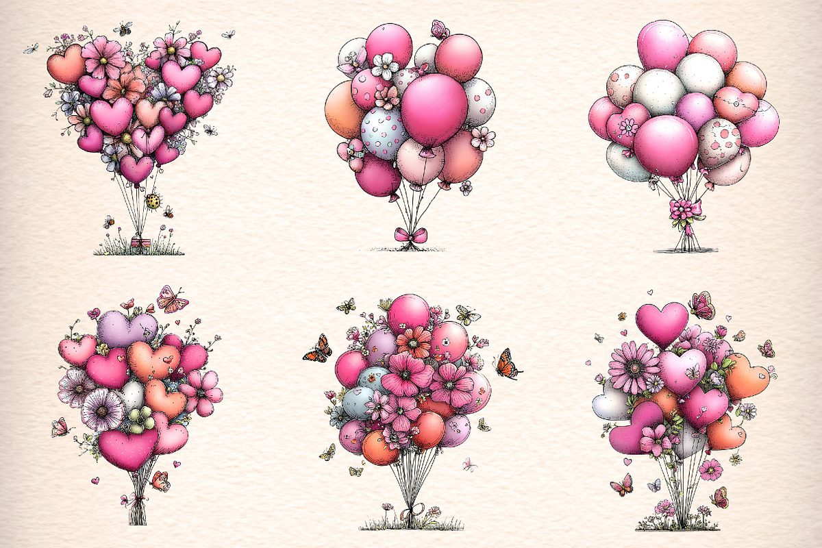 Whimsical Birthday Balloon Graphics, an Illustration by Digital Artistic99 (Photo 4 of 11)