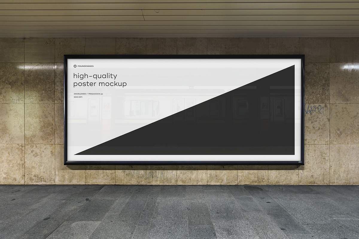 Subway Poster Mockup Bundle Metro, an Advertising Mockup by FoundImages (Photo 21 of 61)