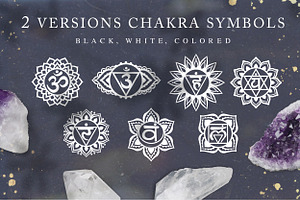 Chakra sybmols. 2 variations