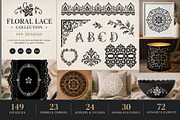 Floral Lace Frames & Ornament Bundle, an Object Graphic by Christine Krahl (Thumbnail 1 of 24)