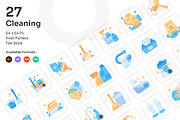 Cleaning Icons Set - Flat, an Icon by Kmg Design (Thumbnail 1 of 2)