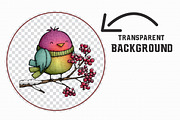Whimsical Winter Bird Clipart, an Illustration by Libby Wishes (Thumbnail 3 of 7)